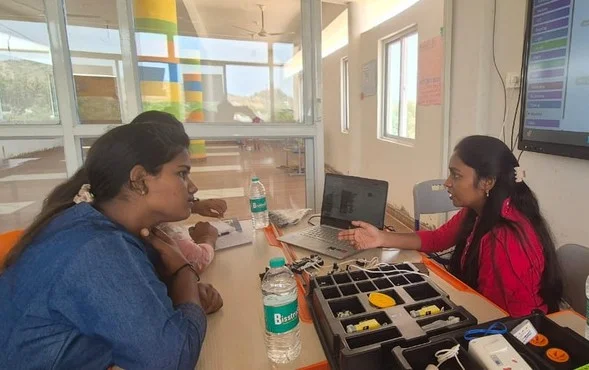 Takshasheela School Teachers Exploring Mini Kits